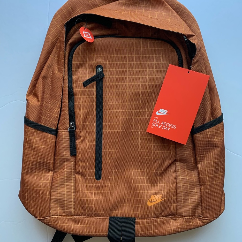 Nike Unisex Backpack Orange NWT Sole Day